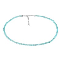 Blauer Apatit-Silberhalskette