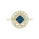 Londonblauer Topas-Goldring (Ornaments by de Melo)