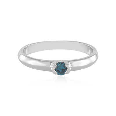 Blauer SI1 Brillant-Goldring