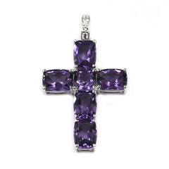 Bolivianischer Amethyst-Silberanhänger