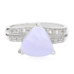 Blauer Band-Achat-Silberring