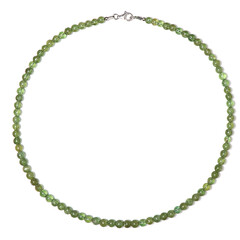 Grüner Apatit-Silberhalskette