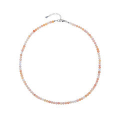 Roter Botswana-Achat-Silberhalskette