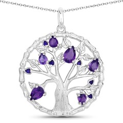 Sambia-Amethyst-Silberhalskette