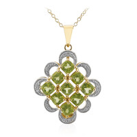 Burmesischer Peridot-Silberhalskette