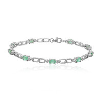 Sambia-Smaragd-Silberarmband