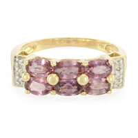 Nicht erhitzter Padparadscha-Saphir-Goldring (AMAYANI)