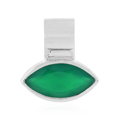 Grüner Onyx-Silberanhänger