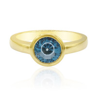 Londonblauer Topas-Goldring (Glenn Lehrer)