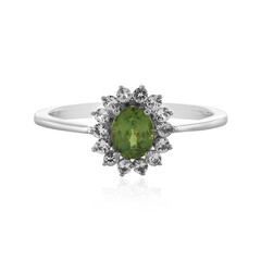 Russischer Demantoid-Silberring