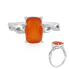 Roter Onyx-Silberring
