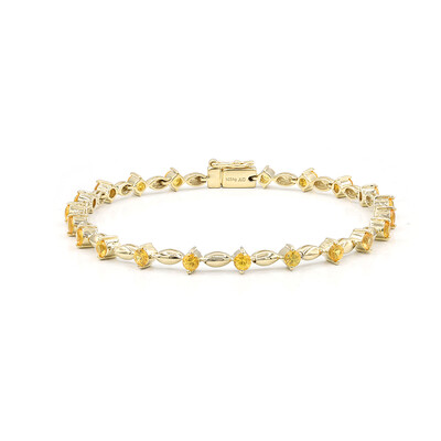 Gelber Saphir-Silberarmband