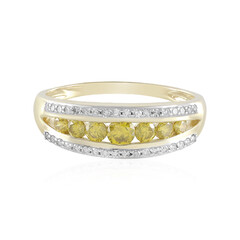 Gelber I2 Brillant-Goldring