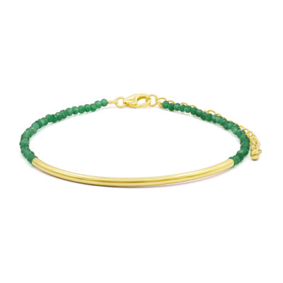 Grüner Achat-Silberarmband