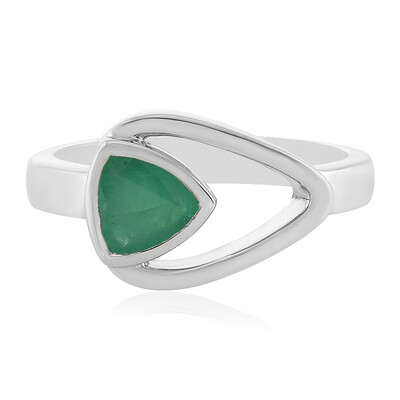 Socoto-Smaragd-Silberring (MONOSONO COLLECTION)
