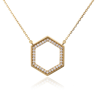 Lupenreiner (F)Brillant-Goldhalskette (LUCENT DIAMONDS)