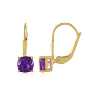 Sambia-Amethyst-Silberohrringe