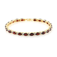 Mosambik-Granat-Silberarmband