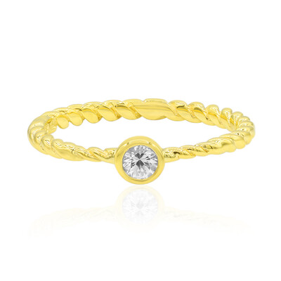 Weißer Saphir-Goldring