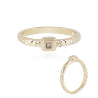 I2 Schokoladen-Diamant-Silberring