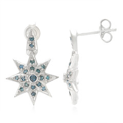 Fancy-Diamant-Silberohrringe