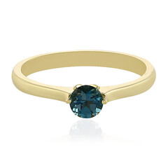 Londonblauer Topas-Goldring