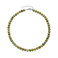 Grüner Opal-Silberhalskette