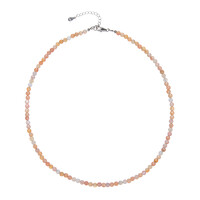 Roter Botswana-Achat-Silberhalskette