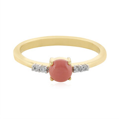Australischer Pinkfarbener Opal-Silberring