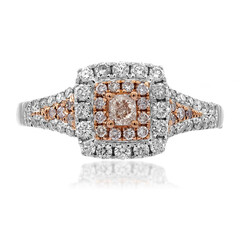 Pinkfarbener I1 Diamant-Goldring (CIRARI)