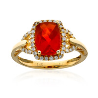 Mexikanischer Feueropal-Goldring (CIRARI)