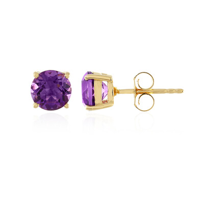 Sibirischer Amethyst-Silberohrringe