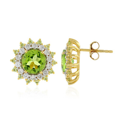 Peridot-Silberohrringe