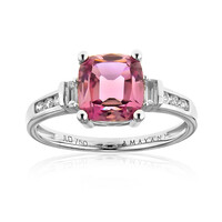 Pinkfarbener Diaspor-Goldring (AMAYANI)