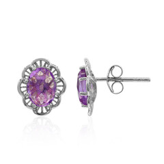 Bolivianischer Amethyst-Silberohrringe