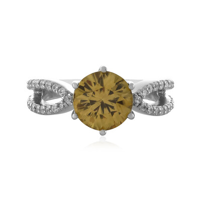 Cognac-Zirkon-Silberring