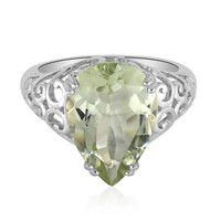 Grüner Amethyst-Silberring