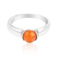 Äthiopischer Oranger Opal-Silberring
