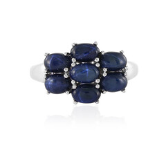 Blauer Stern-Saphir-Silberring