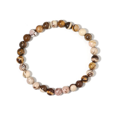 Roter Zebra-Jaspis-Armband