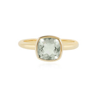 Grüner Amethyst-Silberring