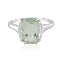 Grüner Amethyst-Silberring