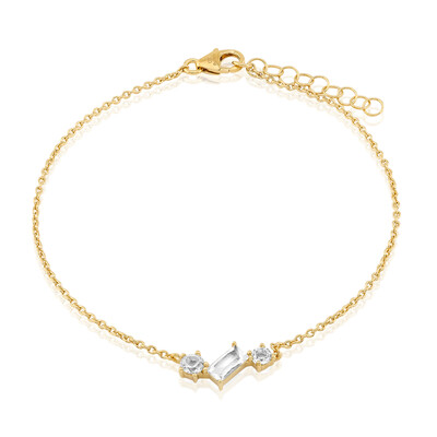 Weißer Topas-Silberarmband