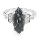 Schneeflocken-Obsidian-Silberring