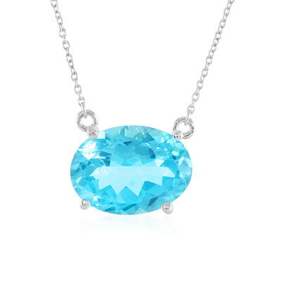 Paraibafarbener Topas-Silbercollier