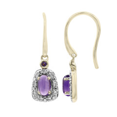 Amethyst-Goldohrringe