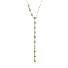 Himmelblauer VS1 Brillant-Goldcollier