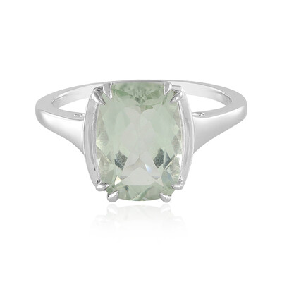 Grüner Amethyst-Silberring