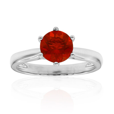 Mexikanischer Feueropal-Platinring