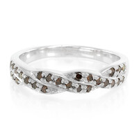 Fancy-Diamant-Silberring